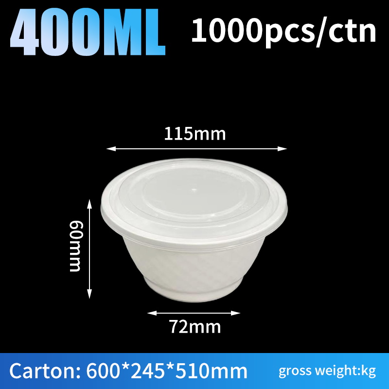 Takeout Bowl with Lid 400ml